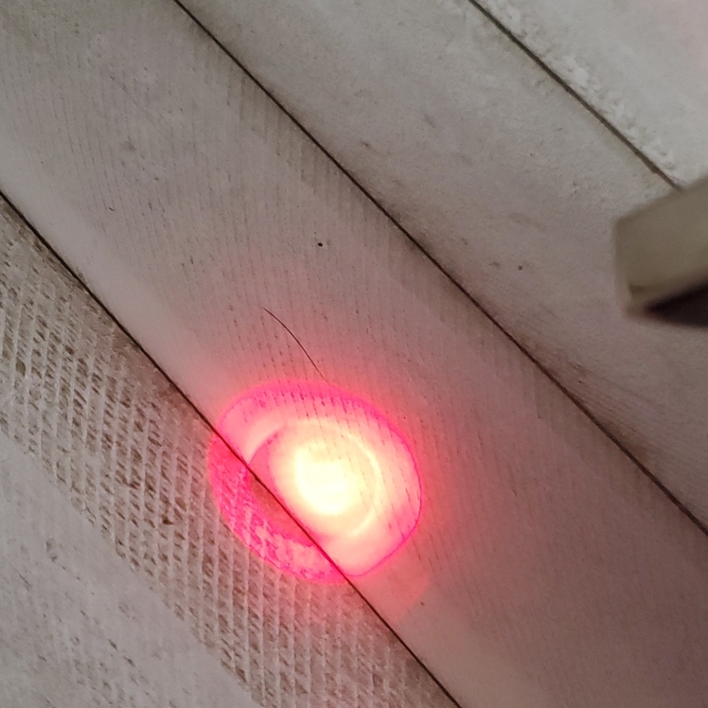 Fossil Silver & Black Keychain Red Flash Light - image 5